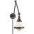 Gale Library Wall Light in Bronze with White Glass Designer: Thomas O'Brien Height: 21.5" Extension: 17 - 30" Backplate:...