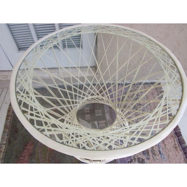 Mid-Century Modern Vintage Patio Set Spun Fiberglass Russell Woodard Style Cushions, 5 Pieces For Sale - Image 3 of 11