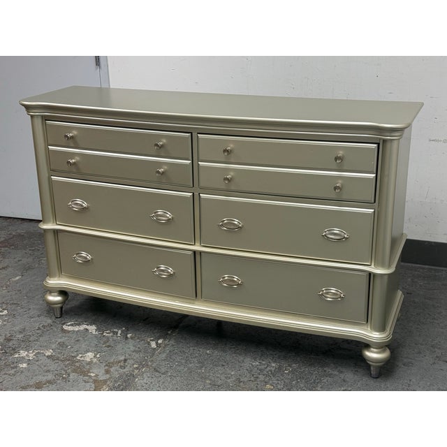 Benjara Champagne Metallic Dresser For Sale - Image 4 of 12