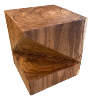 Andrianna Shamaris Suar Wood Origami Side Table