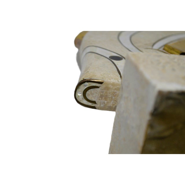 1980s Maitland-Smith Style Tessellated Stone Mother of Pearl Brass Fish For Sale In Cincinnati - Image 6 of 11