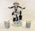 Traditional Vintage Blue and White Porcelain Asian Figurine Carrying Baskets For Sale - Image 3 of 13