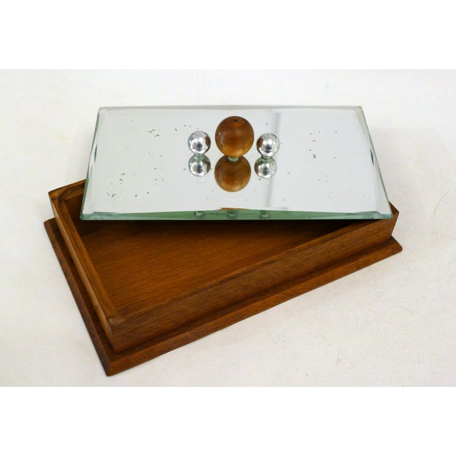 Modern Large Art Deco Box with Ball Handles by Jacques Adnet, 1950s For Sale - Image 3 of 17