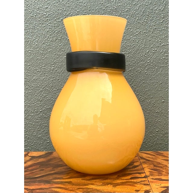 Vintage Italian Simon Moore for Salviati “Fasciati” Vase For Sale - Image 9 of 12