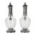 French Glass Wine Jugs in Silver, Set of 2 For Sale - Image 3 of 10