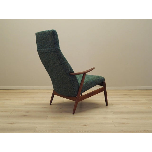 Wood Danish Green Melange Armchair, 1970s For Sale - Image 7 of 17
