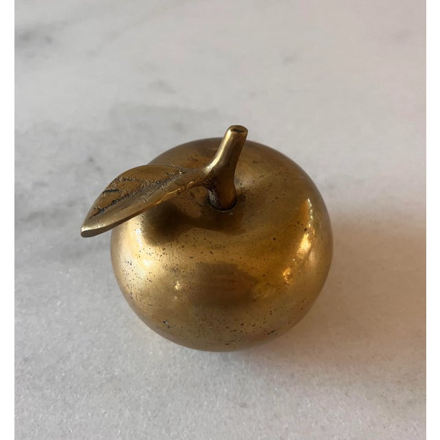 Mid 20th Century Vintage Brass Apple Bell For Sale - Image 5 of 8