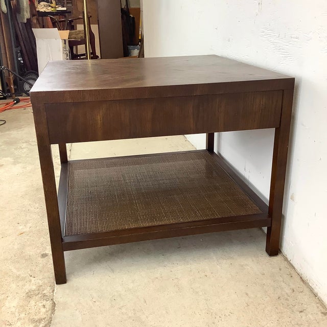 Late 20th Century Late 20th Century Mid-Century Modern End Table With Drawer & Shelf For Sale - Image 5 of 12