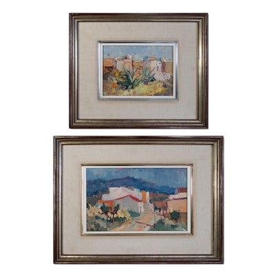 Spanish Artist, Impressionist Colourist Landscapes, Oil Paintings, Set of 2 For Sale