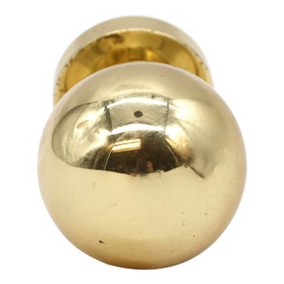 Modern Ball Shaped Polished Brass Dummy Door Knob Pull For Sale