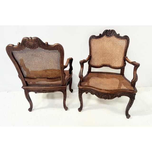 Regency Style Armchairs in Natural Wood, 1800s, Set of 2 For Sale - Image 9 of 18