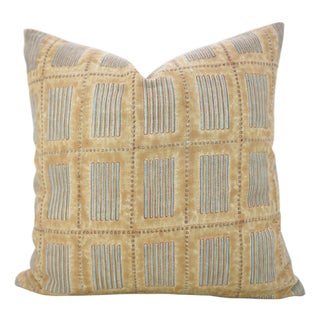 Fabdivine Pure Linen Block Print Pillow Cover – Yug Design 14x20 Inch Handmade Decorative Cushion For Sale