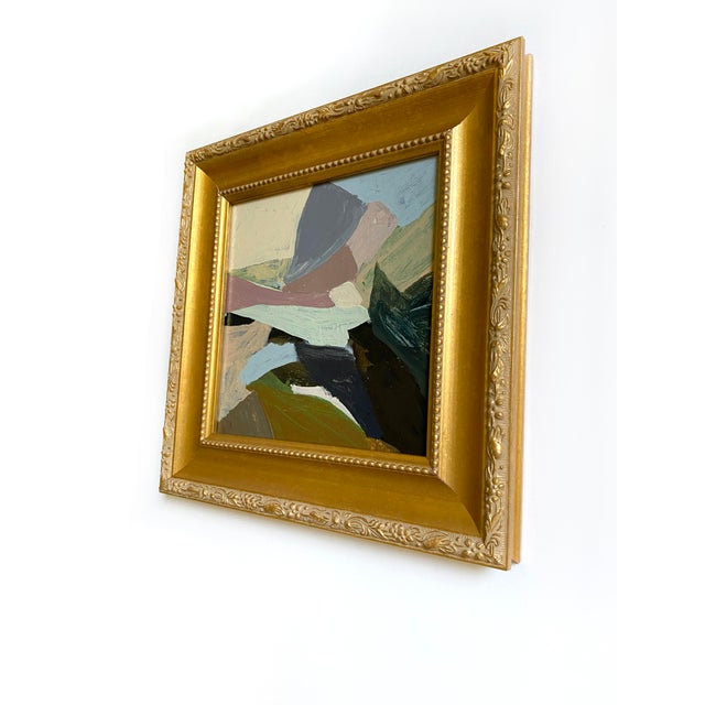Abstract "Rocky Shore" 2026 Painting by Jessalin Beutler With Vintage Frame For Sale - Image 3 of 4