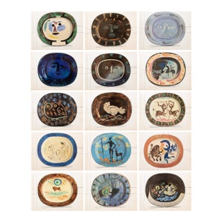 1955 Set of 15 Prints of Picasso's Ceramic Platters For Sale