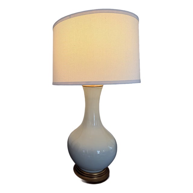 Large Scale Porcelain Vase Lamp For Sale