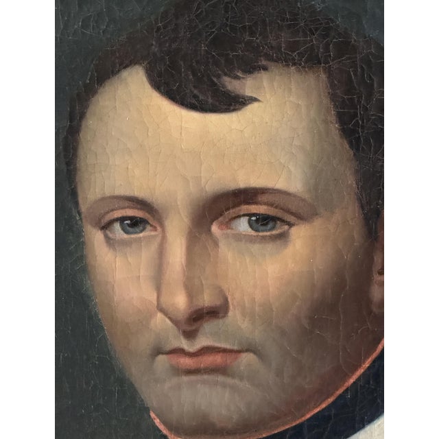 After Jacques-Louis David, Portrait of Napoleon I, 19th Century, Oil Painting on Canvas, Framed For Sale - Image 9 of 12