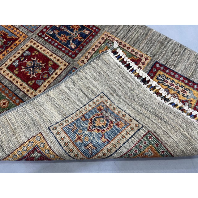 Sultani Wool Runner, Persian Bakhtiari Four Seasons Design, Gray, 2'8" X 7'11" For Sale - Image 12 of 13