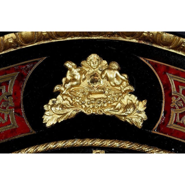 Metal Small Napoleon III Cabinet in Boulle Marquetry, 19th Century For Sale - Image 7 of 18