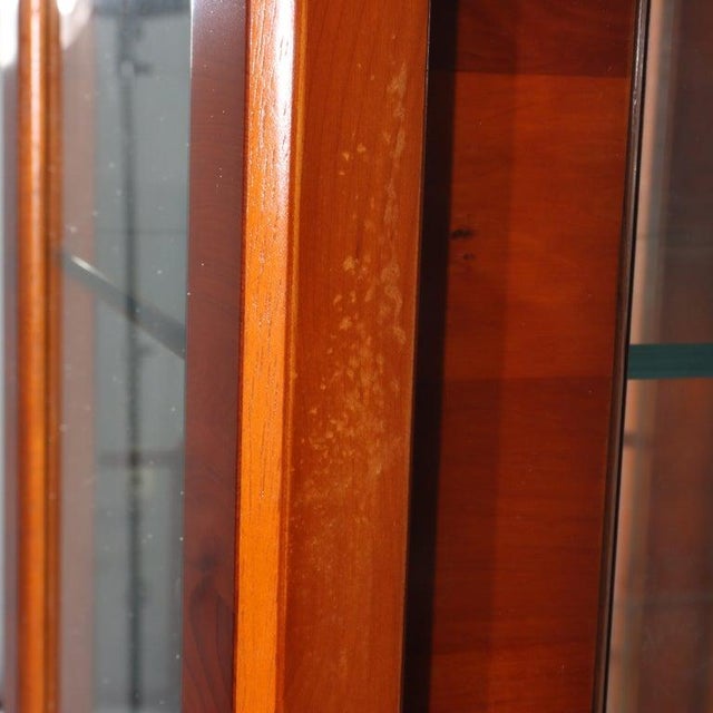 Antique Mahogany & Satinwood Two Door Five Drawer China Cabinet Circa 1920 For Sale - Image 6 of 13