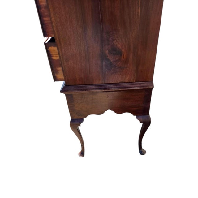 Late 18th Century Queen Anne Solid Walnut Chest/Every Section Made From One Piece of Lumber. For Sale - Image 12 of 18