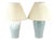 Mid 20th Century Chinoiserie Style Pair of Pale Blue Crackle Finish Porcelain Lamps - Pair For Sale