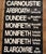 Early 20th Century Black and White Monumental Vintage 1990’s Scottish Transportation Bus Destination Roll Sign For Sale - Image 5 of 12