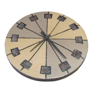 1960s Howard Miller Ceramic Clock Design by George Nelson and Aldo Londi for Bitossi Italy