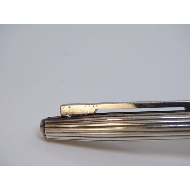 Grooved Ballpoint Pen in Silver-Plated Metal from Dior, 1970s For Sale - Image 10 of 18