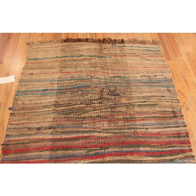 Nazmiyal Collection Striped Vintage Moroccan Kilim Rug For Sale In New York - Image 6 of 6