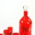 Glass Mid-Century Alcohol Bottle & Shot Set in Red Glass, Czechoslovakia, 1960s, Set of 7 For Sale - Image 7 of 9