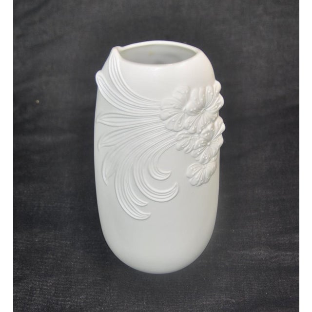German Vase with Flower Drawings from Ak Kaiser, 1960s For Sale - Image 3 of 7