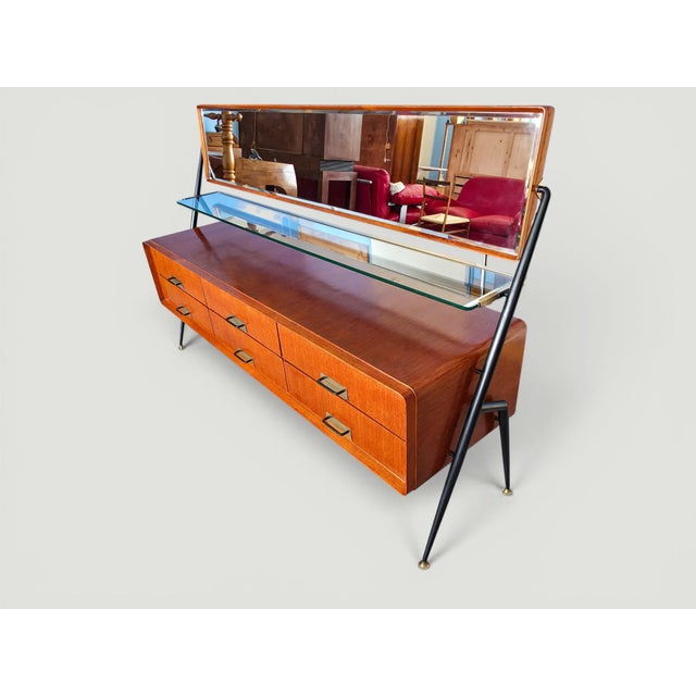 Mid-Century Italian Sideboard with Mirror by Silvio Cavatorta, 1950s For Sale - Image 18 of 18