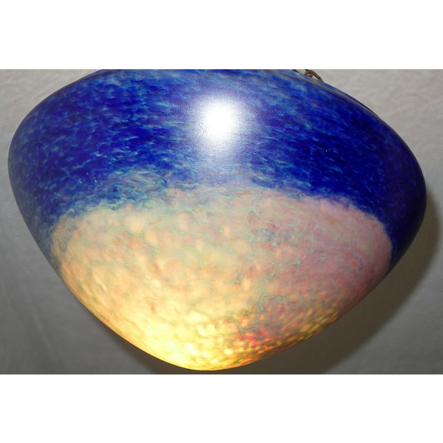 Glass French Pate De Verre Glass Chandelier from Unbekannt, 1950s For Sale - Image 7 of 7