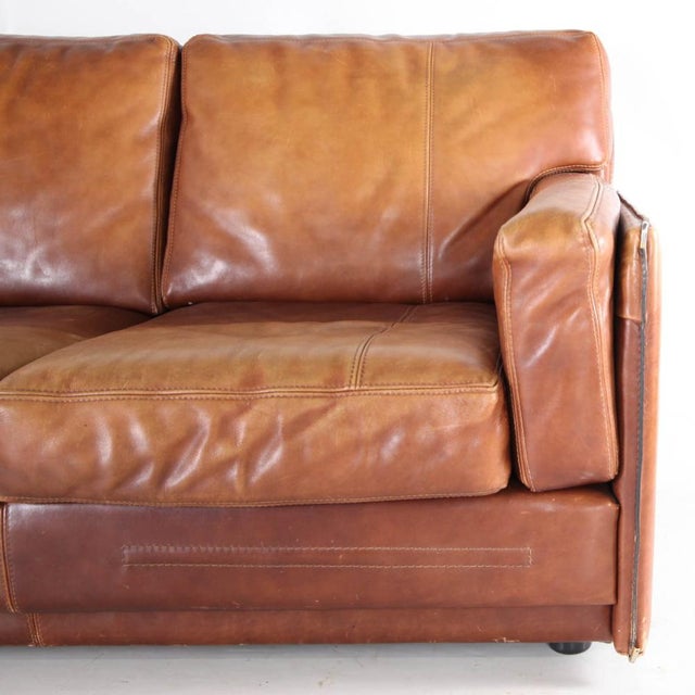 Vintage Two-Seater Sofa in Leather from Roche Bobois, 1970s For Sale - Image 4 of 18