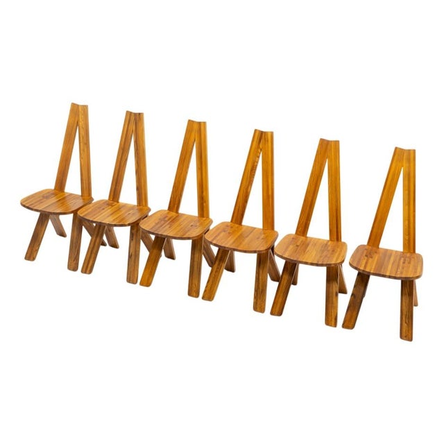 French S45 Chairs by Pierre Chapo, 1970s, Set of 6 For Sale - Image 13 of 13