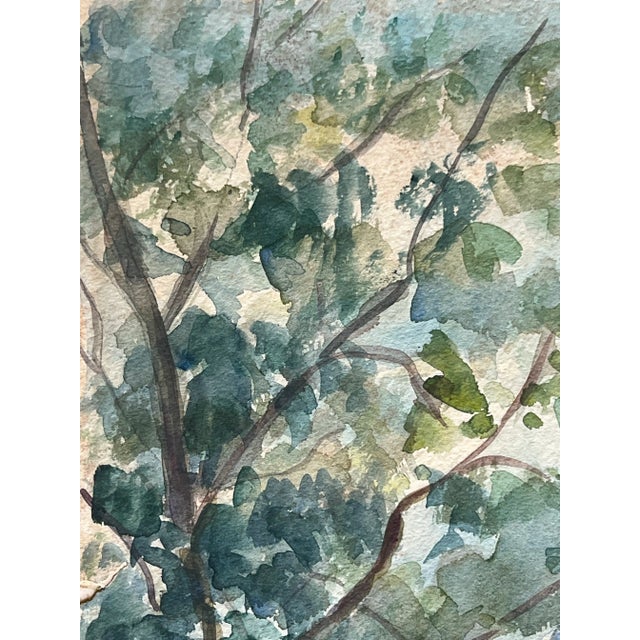 Vintage Nina Kickbusch Gibbons Framed Architectural Watercolor For Sale - Image 10 of 12