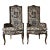 Vintage Hollywood Regency Louis XV-Style High-Back Carved Wood Accent Chairs - A Pair/Sold For Sale