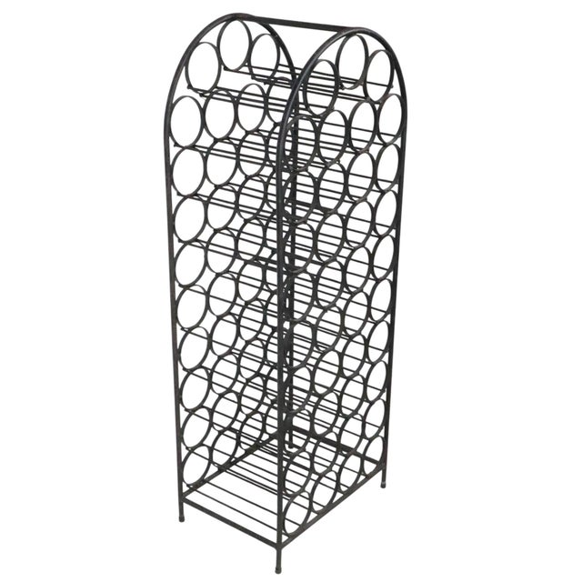 Raymor Mid Century Wrought Iron Wine Rack For Sale - Image 4 of 9