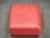 Postmodern 1980s Italian Postmodern Red Faux Leather Pouf Ottoman For Sale - Image 3 of 9