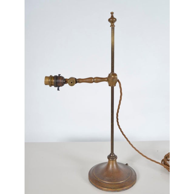 Metal Antique Adjustable Student DeskLamp from Faraday & Son, 1900s For Sale - Image 7 of 11