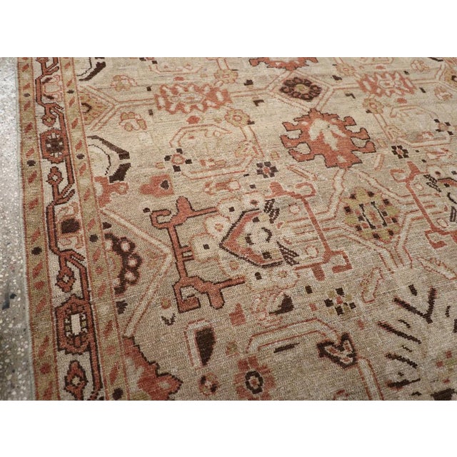 Rustic Galerie Shabab Collection Mid-20th Century Persian Malayer Accent Rug For Sale - Image 3 of 8