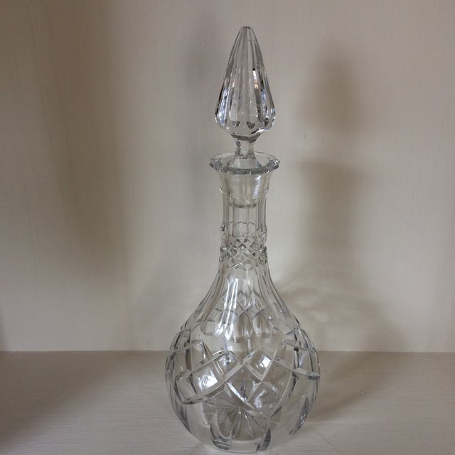 Vintage Cut Lead Crystal Decanter With Stopper Chairish