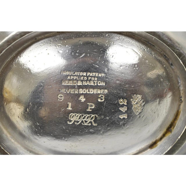 Early 20th Century Antique Pennsylvania Railroad PRR Reed & Barton Small Silver Plated Teapot For Sale - Image 5 of 16