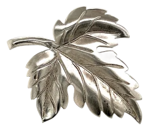 1990s Tiffany & Co Estate Leaf Brooch Pin Sterling Silver 7 Grams