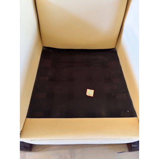 1930s French Art Deco Bentwood Arm Club Chairs in Cream Leather - A Pair For Sale - Image 13 of 18