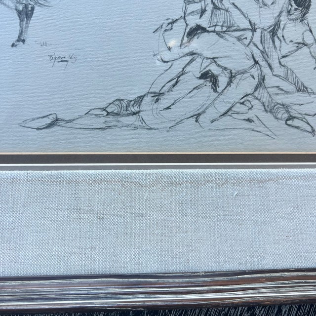 1970s 1970s Jerome Tiger Custom Framed Print For Sale - Image 5 of 10