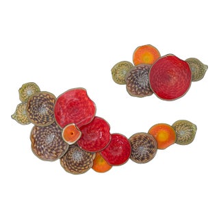 Blown Glass Wall Art by Thomas Long For Sale