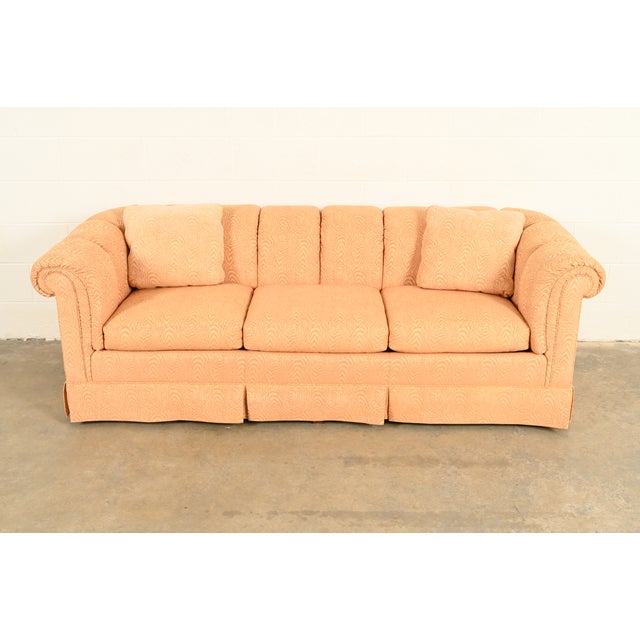 English Baker Furniture English Traditional Custom Upholstered Roll Arm Sofa For Sale - Image 3 of 15