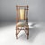 Italian art deco chairs in fabric and bamboo, 1930s Pair of chairs with dark brown bamboo frames, characterized by...