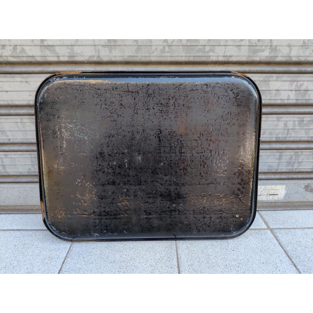 Napoleon III Tray Japanese Decor in Cardboard Mache For Sale - Image 10 of 13